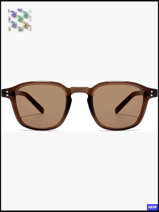 Retro Square Sunglasses TR90 Frame UV400 Protection Classic Panto Style main image 6